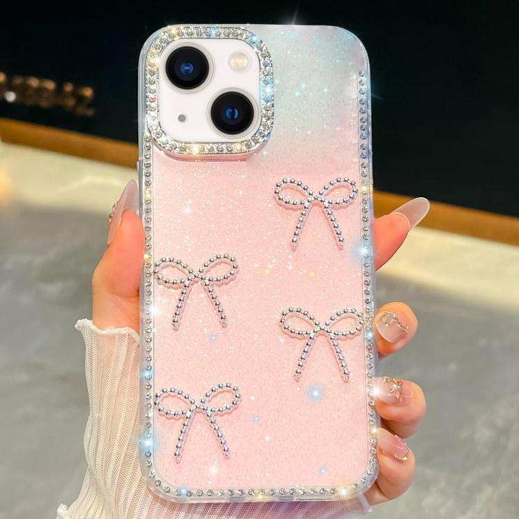 Diamond Glitter Bow-knot Four-Corner Shockproof Phone Case