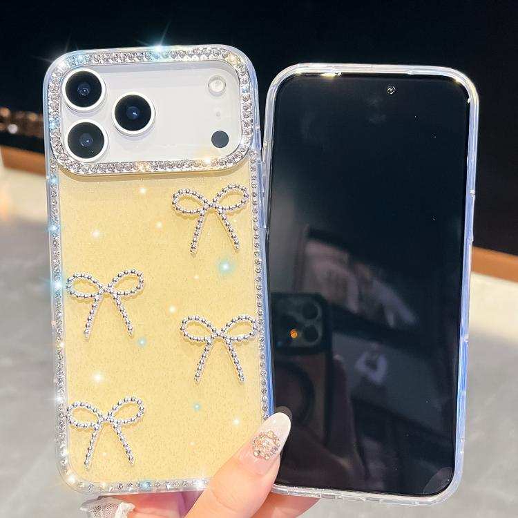 Diamond Glitter Bow-knot Four-Corner Shockproof Phone Case