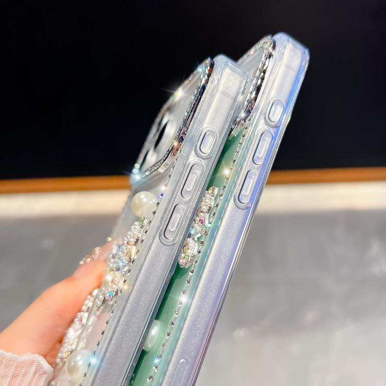 Diamond Glitter Pearl Butterfly Four-Corner Shockproof Phone Case