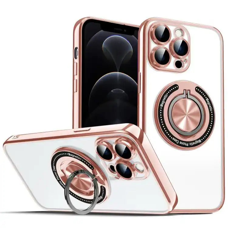 Colorful 360 Invisible Ring MagSafe Phone Case