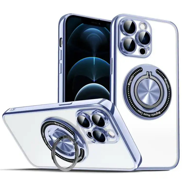 Colorful 360 Invisible Ring MagSafe Phone Case