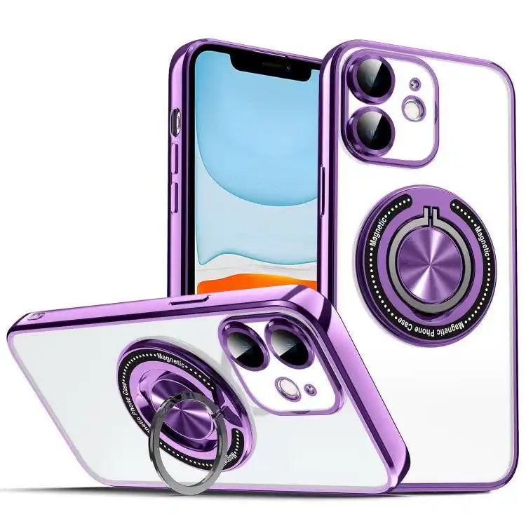 Colorful 360 Invisible Ring MagSafe Phone Case