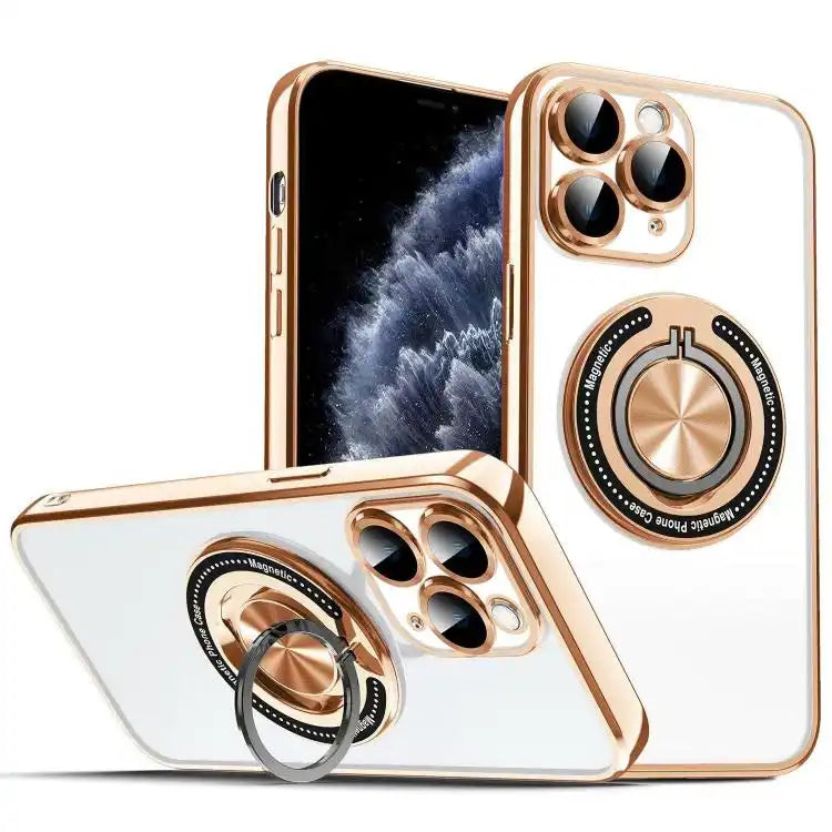 Colorful 360 Invisible Ring MagSafe Phone Case