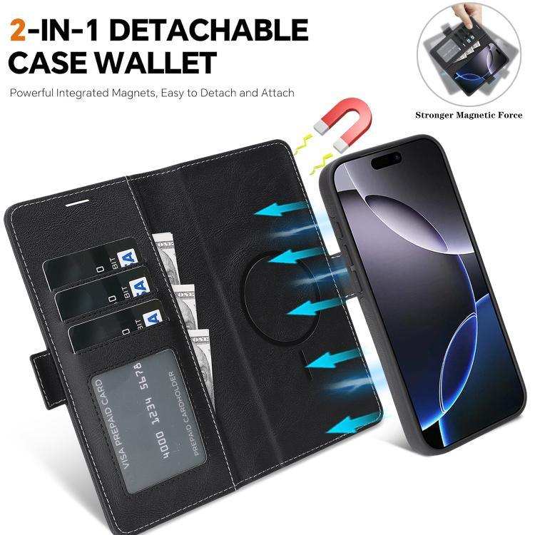 Kalebol Strong Magnetic MagSafe Ring 2 In 1 Split Leather Phone Case MyMobile