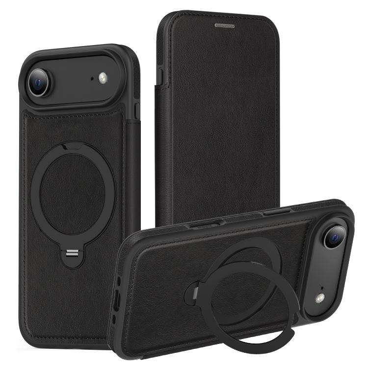 Knight Shield 360 Rotation Holder MagSafe RFID Leather Phone Case