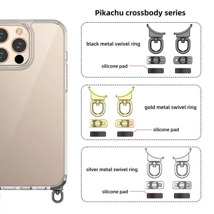 Kalebol Minimalist High Transparency Multi Color Rotating Lanyard Hole Phone Case