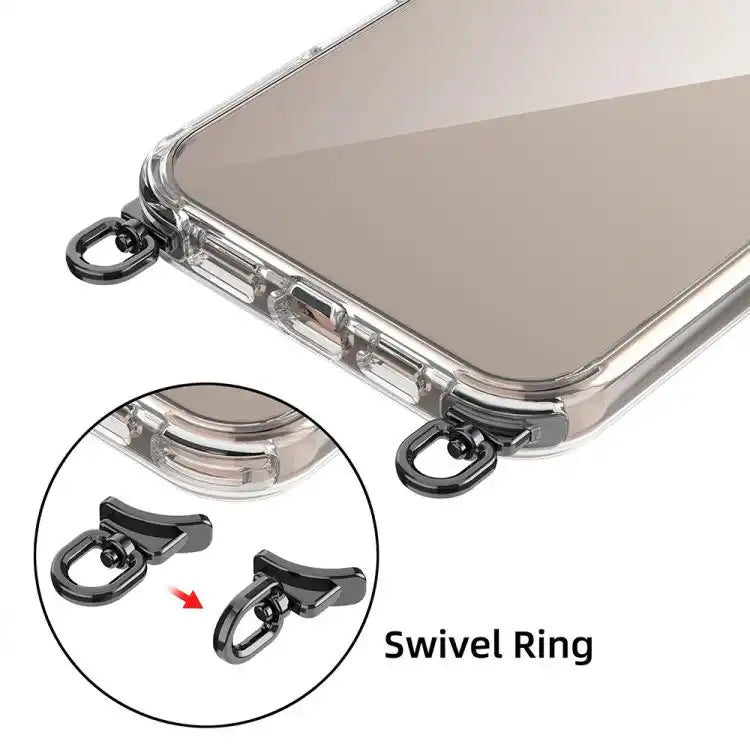 Kalebol Minimalist High Transparency Multi Color Rotating Lanyard Hole Phone Case