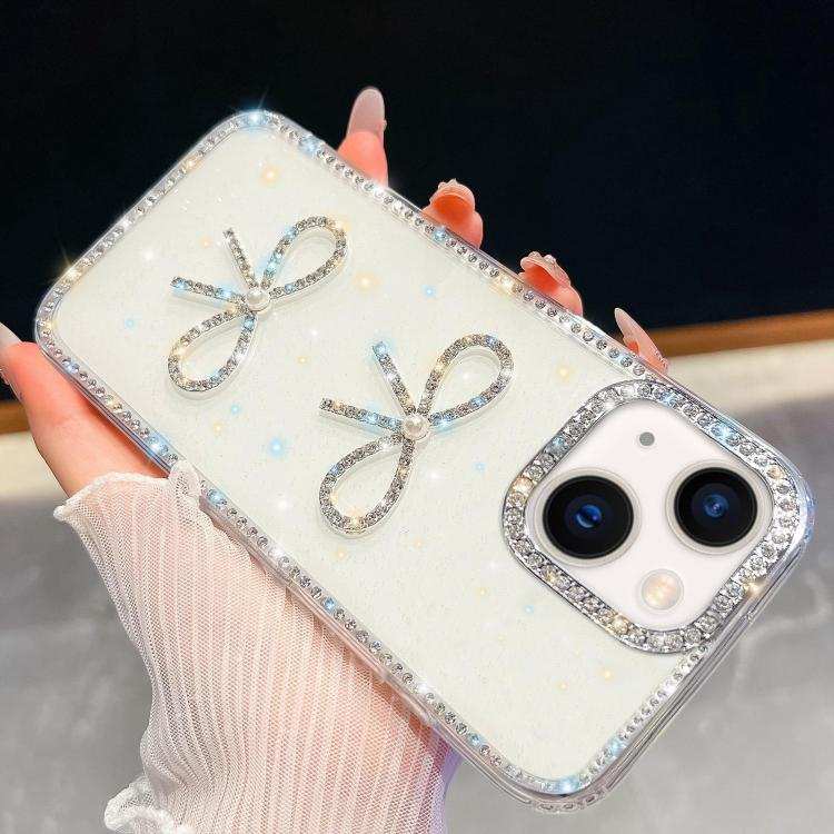 Diamond Glitter Dual Bow-knot Shockproof Phone Case
