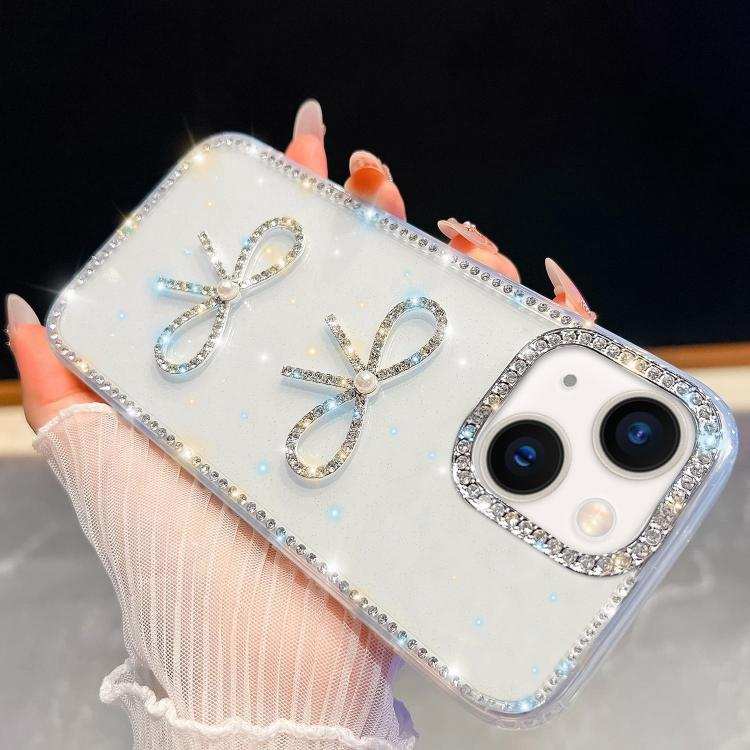 Diamond Glitter Dual Bow-knot Shockproof Phone Case