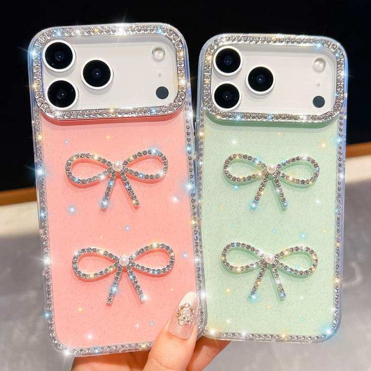 Diamond Glitter Dual Bow-knot Shockproof Phone Case
