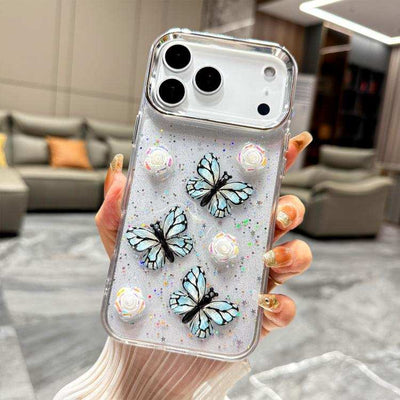 Glitter 3D Butterfly TPU Phone Case