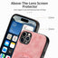 Retro Leather Rotation Round Holder Phone Case