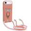 Sliding Camshield Magnetic Card Holder Silicone Phone Case with Lanyard