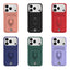 Sliding Camshield Magnetic Card Holder Silicone Phone Case with Lanyard