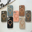 Litchi Texture Brushed MagSafe PU Back Cover Phone Case
