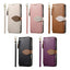 Leaf Buckle Zipper Wallet Leather Phone Case with Strap