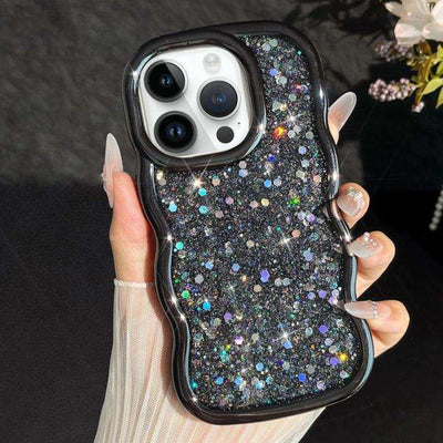 Wave Glitter Sequined Electroplated Phone Case