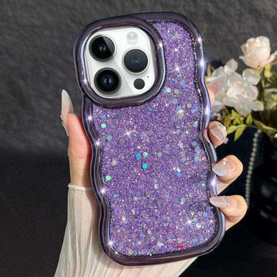 Wave Glitter Sequined Electroplated Phone Case