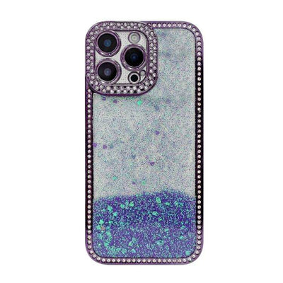 Diamond Gradient Glitter Sequins Plated Phone Case