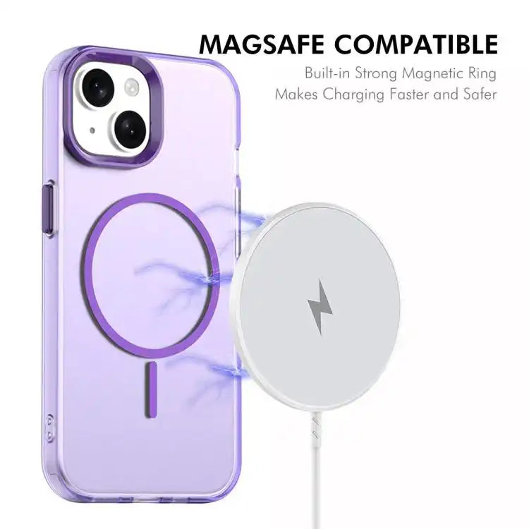 ENKAY Hat-Prince MagSafe Candy Color Phone Case with 9H Screen Film