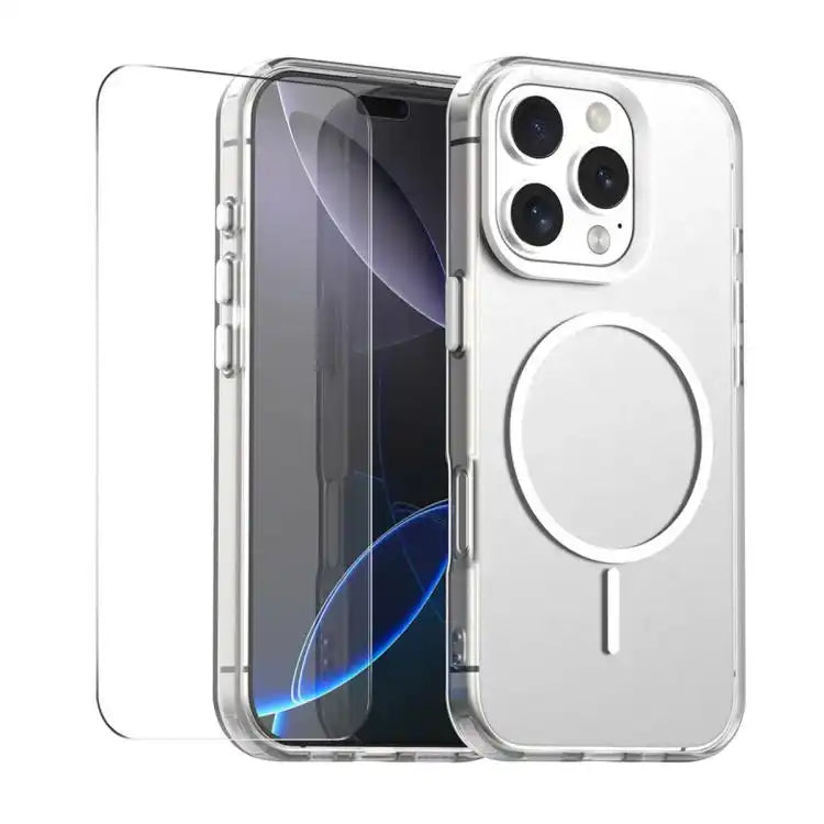 ENKAY Hat-Prince MagSafe Candy Color Phone Case with 9H Screen Film