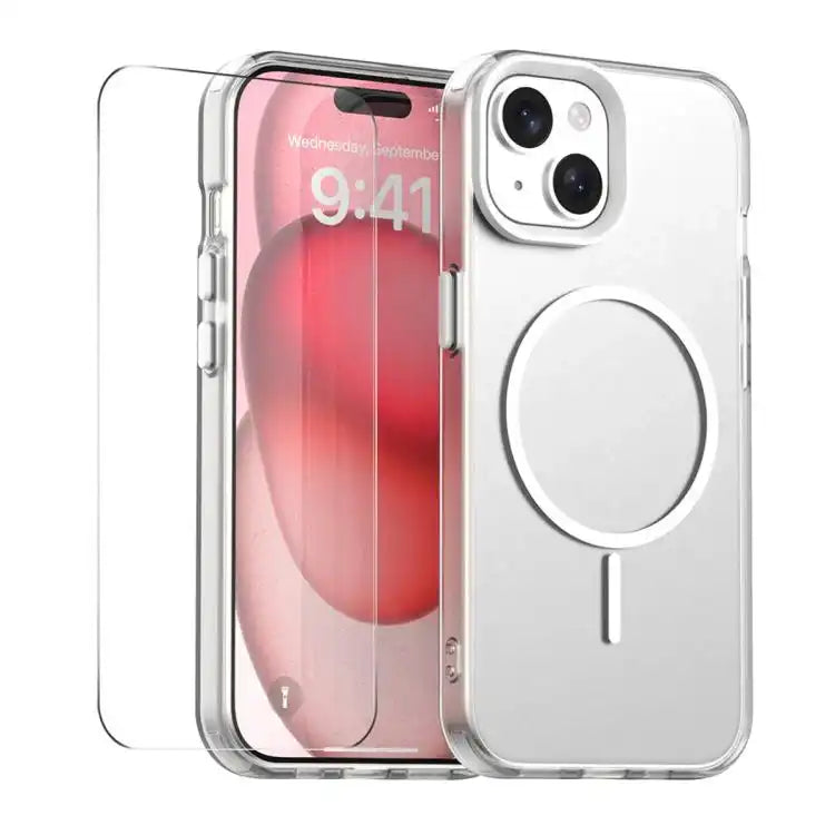 ENKAY Hat-Prince MagSafe Candy Color Phone Case with 9H Screen Film