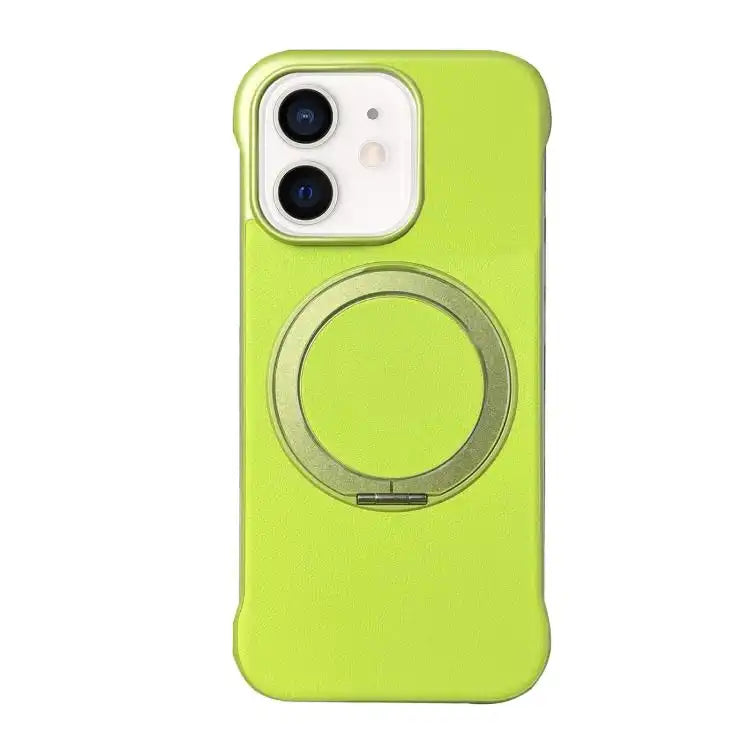 Frameless Leather-Skin PC MagSafe Holder Phone Case