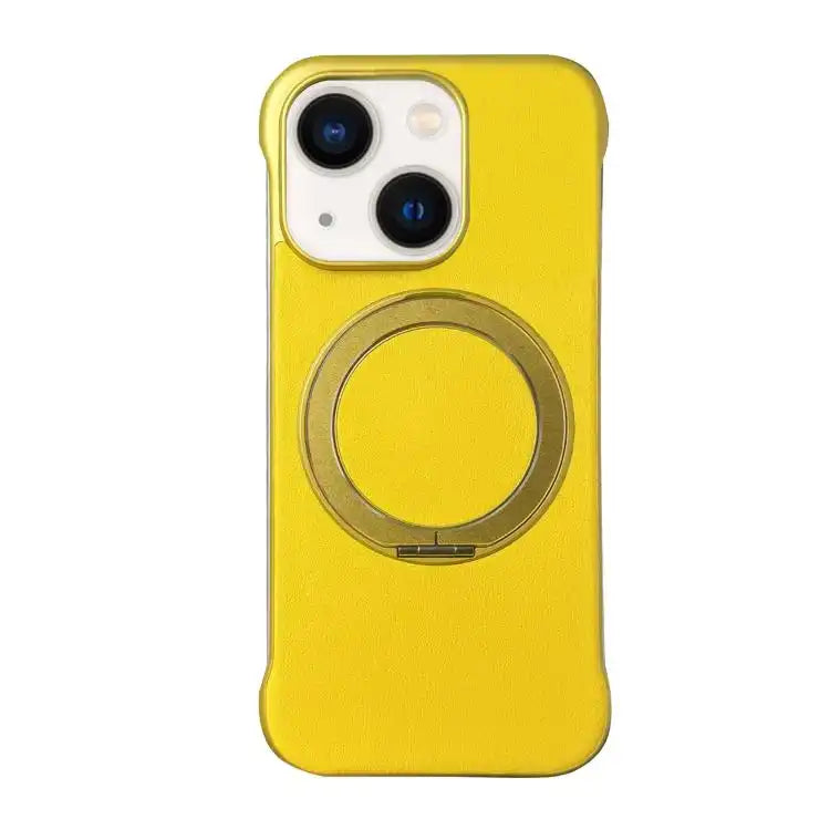 Frameless Leather-Skin PC MagSafe Holder Phone Case