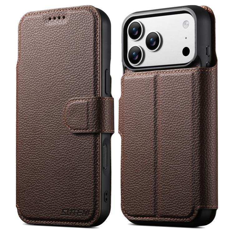 Suteni Q05 -in-1 Multi-function MagSafe Wallet Big Litchi Leather Phone Case MyMobile