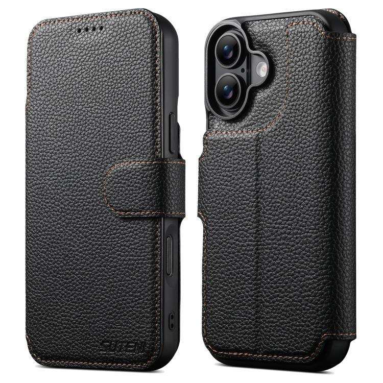 Suteni Q05 -in-1 Multi-function MagSafe Wallet Big Litchi Leather Phone Case MyMobile