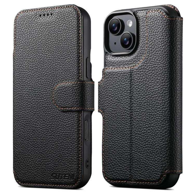 Suteni Q05 -in-1 Multi-function MagSafe Wallet Big Litchi Leather Phone Case MyMobile