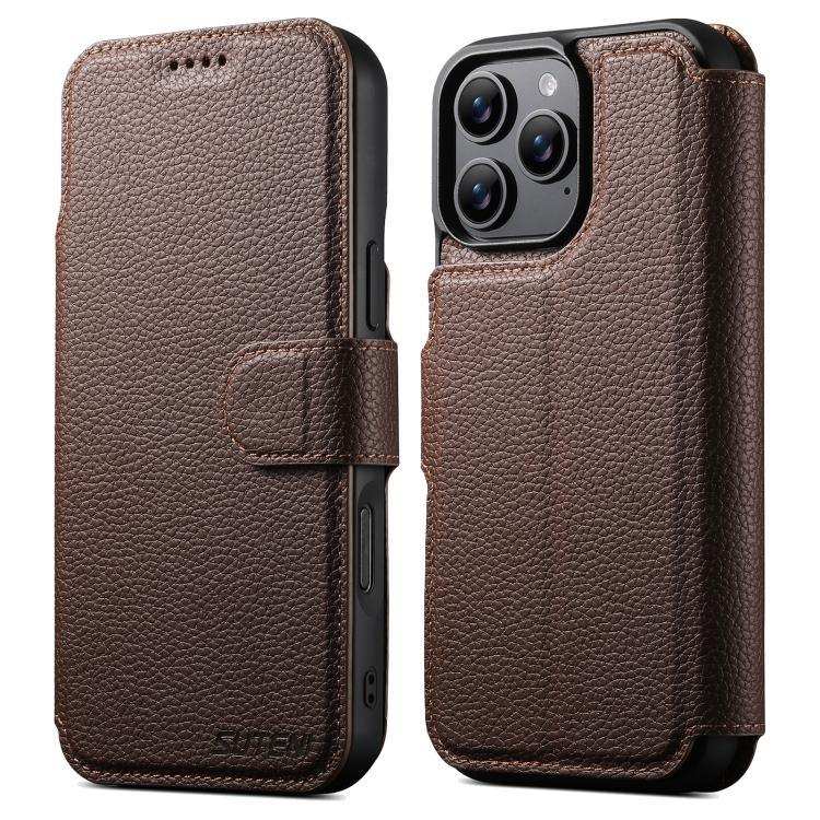 Suteni Q05 -in-1 Multi-function MagSafe Wallet Big Litchi Leather Phone Case MyMobile