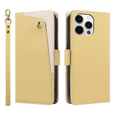 Litchi Texture Wallet Mirror Leather Phone Case