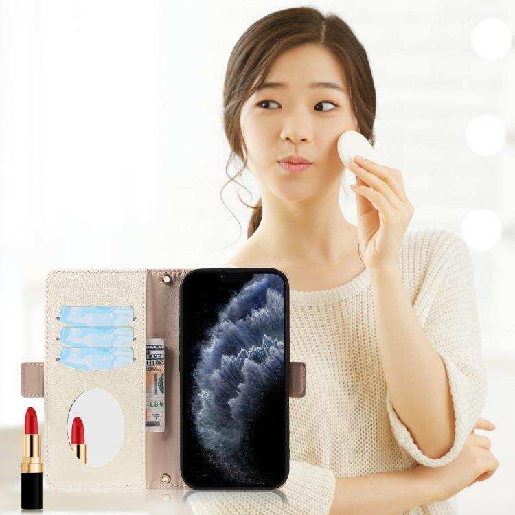 Litchi Texture Wallet Mirror Leather Phone Case