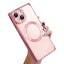 Right Angle Square Electroplated CD Pattern TPU MagSafe Phone Case
