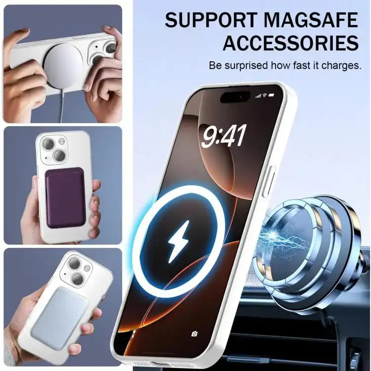 Ultra thin Metallic TPU MagSafe Phone Case with Lens Film