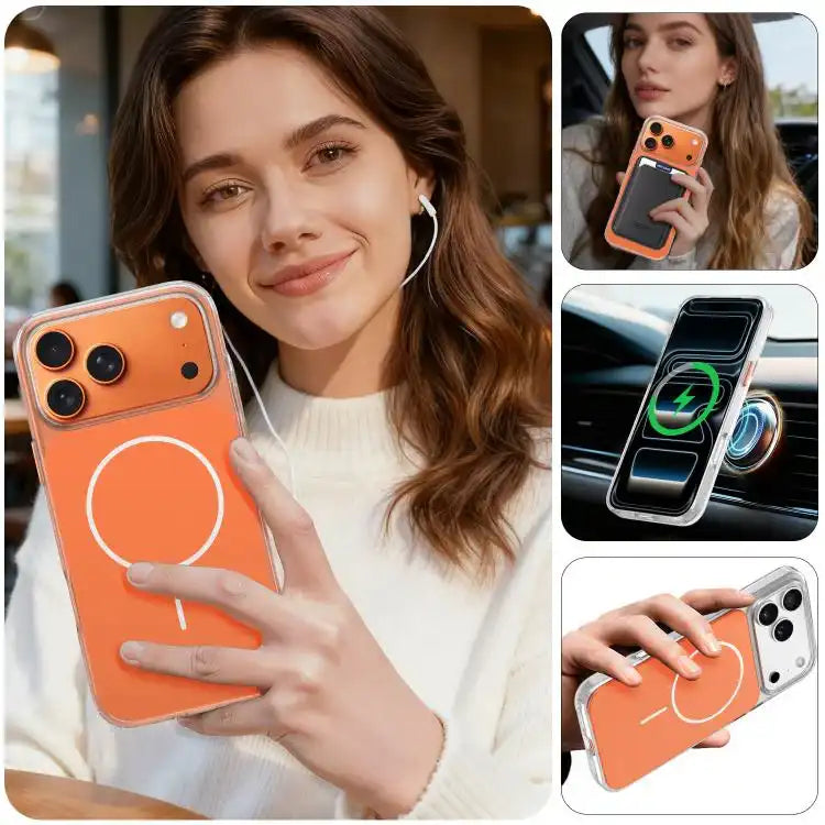 Gold-Orange Original Color MagSafe Shockproof Phone Case