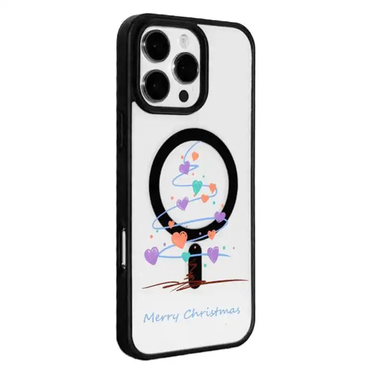 Christmas Series Strong Magnetic Painted Black Edge Phone Case