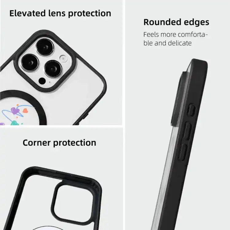 Christmas Series Strong Magnetic Painted Black Edge Phone Case