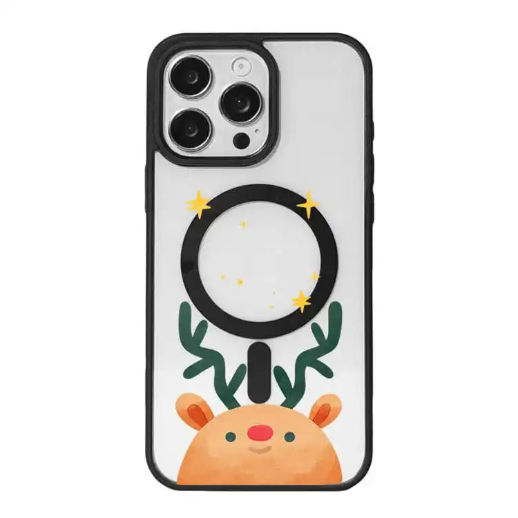 Christmas Series Strong Magnetic Painted Black Edge Phone Case