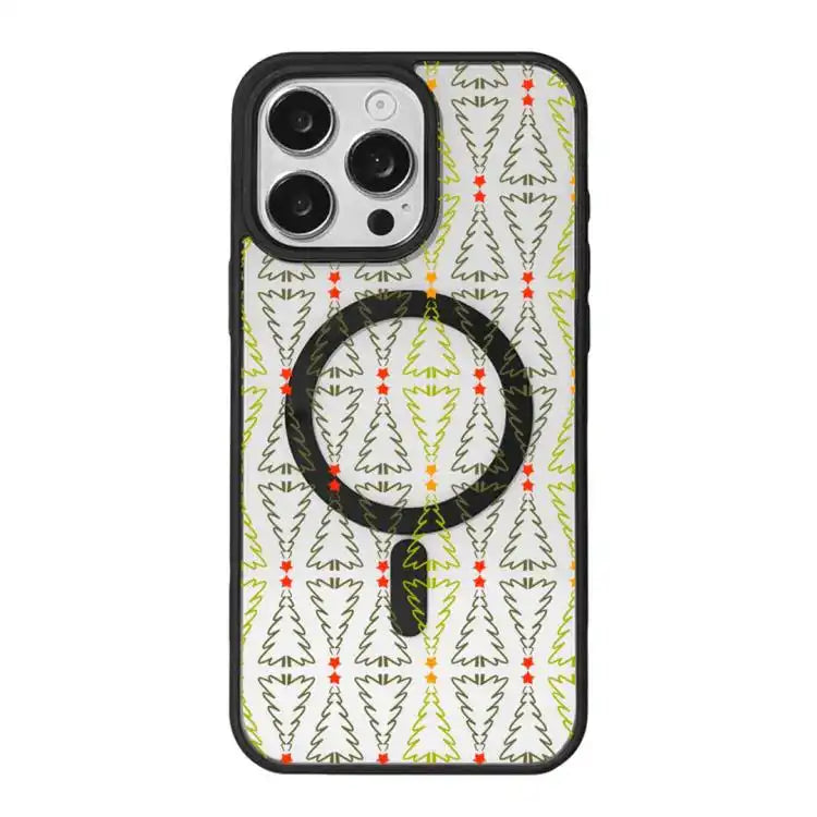 Christmas Series Strong Magnetic Painted Black Edge Phone Case
