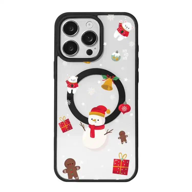 Christmas Series Strong Magnetic Painted Black Edge Phone Case