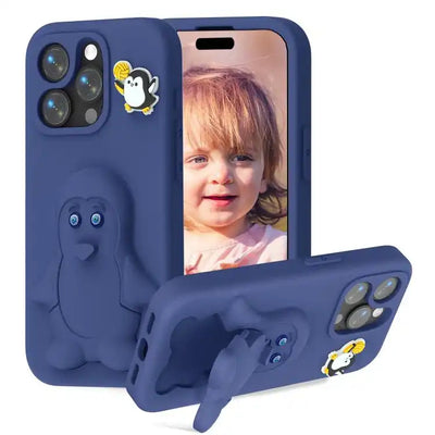 Penguin Baby EVA Shockproof Phone Case with Holder