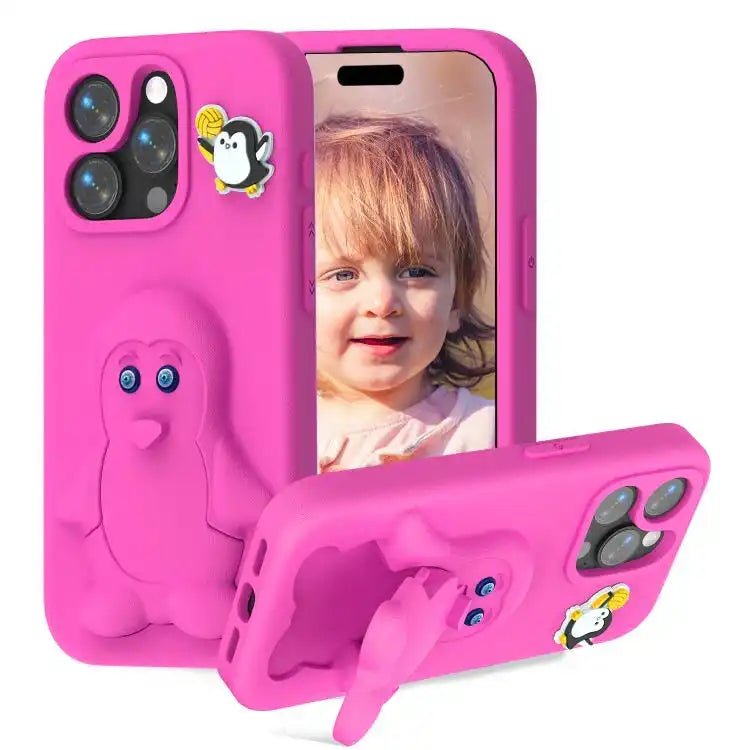 Penguin Baby EVA Shockproof Phone Case with Holder