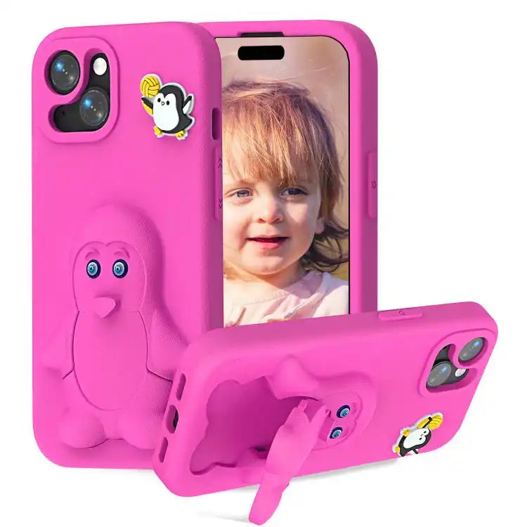 Penguin Baby EVA Shockproof Phone Case with Holder