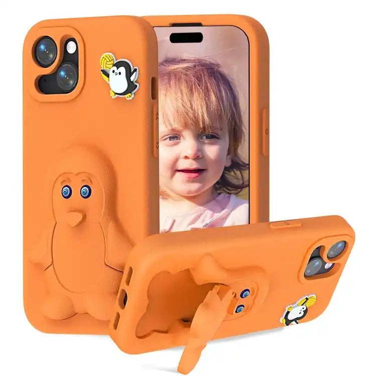Penguin Baby EVA Shockproof Phone Case with Holder