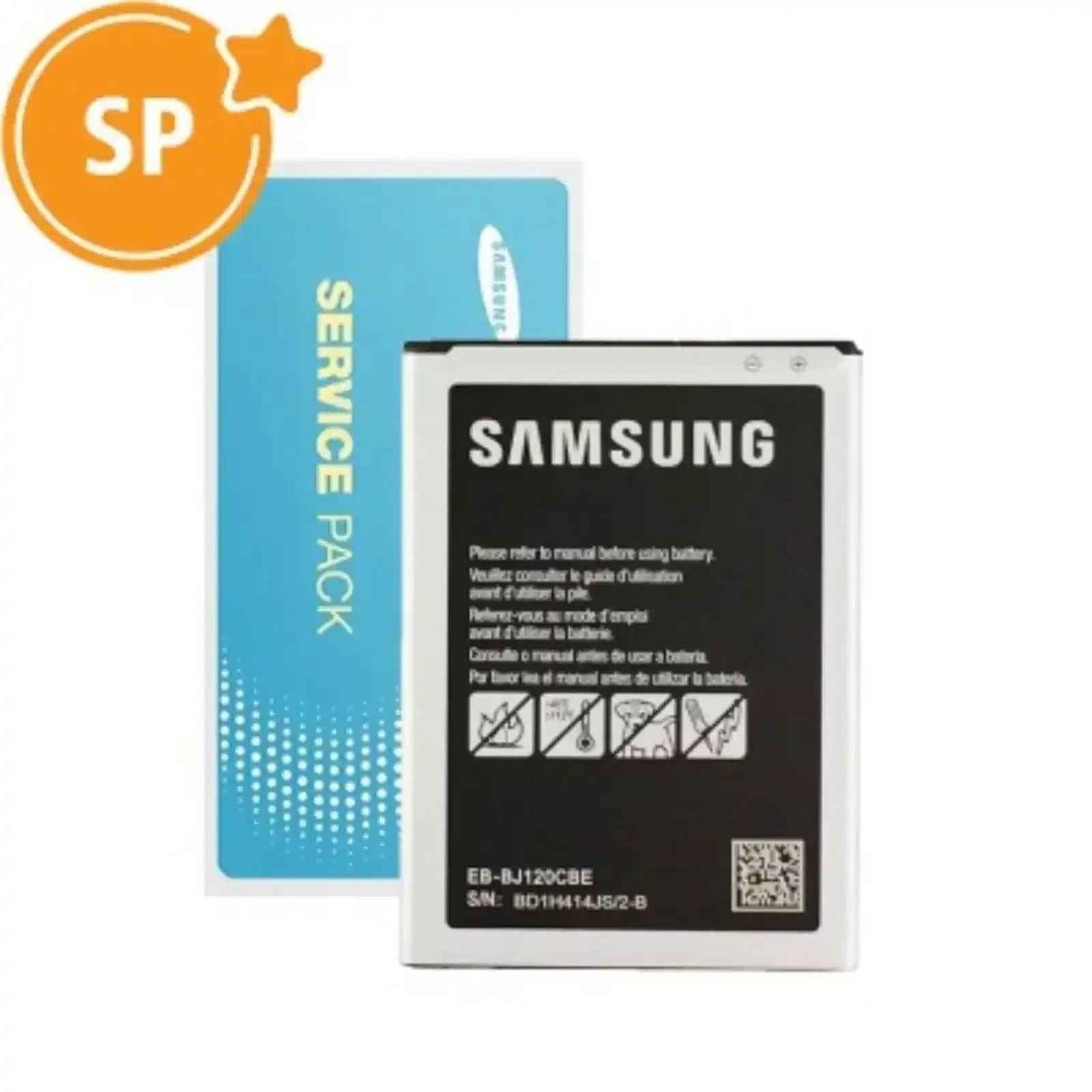 Samsung Galaxy J1 2016 J120F Replacement Battery 2000mAh EB-BJ120CBE Service Pack