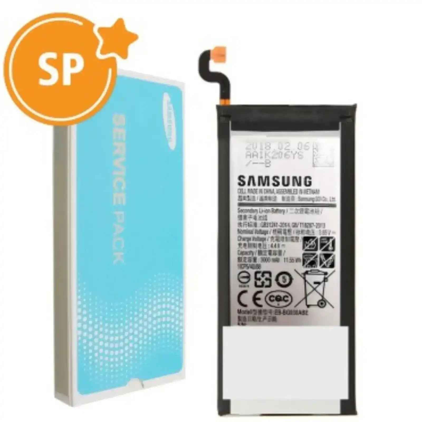 Samsung Galaxy S7 Replacement Battery 3000mAh G930F BG930ABE Service Pack