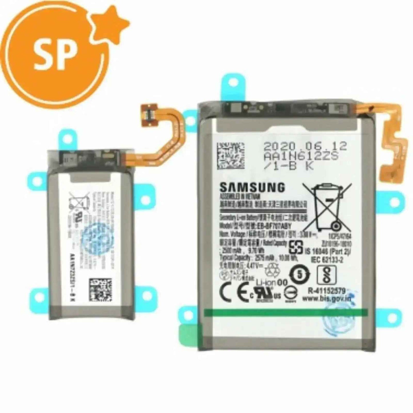 Samsung Galaxy Z Flip 5G F707B Main / SUB Battery EB-BF707ABY GH82-23867A Service Pack