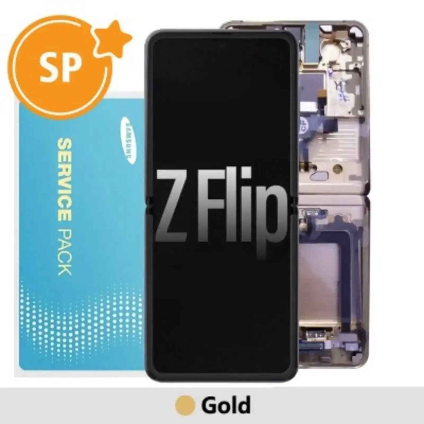 Samsung Galaxy Z Flip F700F Screen Digitizer Without Battery GH82-27350D (Service Pack)-Gold